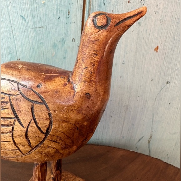 From Grand Cayman Island, BWI Handcrafted Wooden Bird Sculpture - Picture 5 of 10